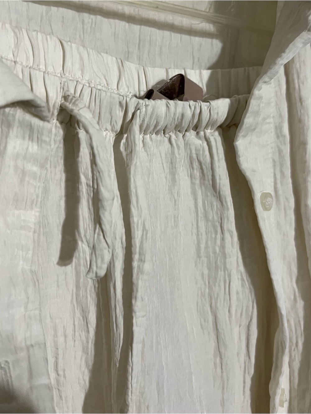 H&M White Button-Up Top and Matching Pants Set - Picture 5 of 13